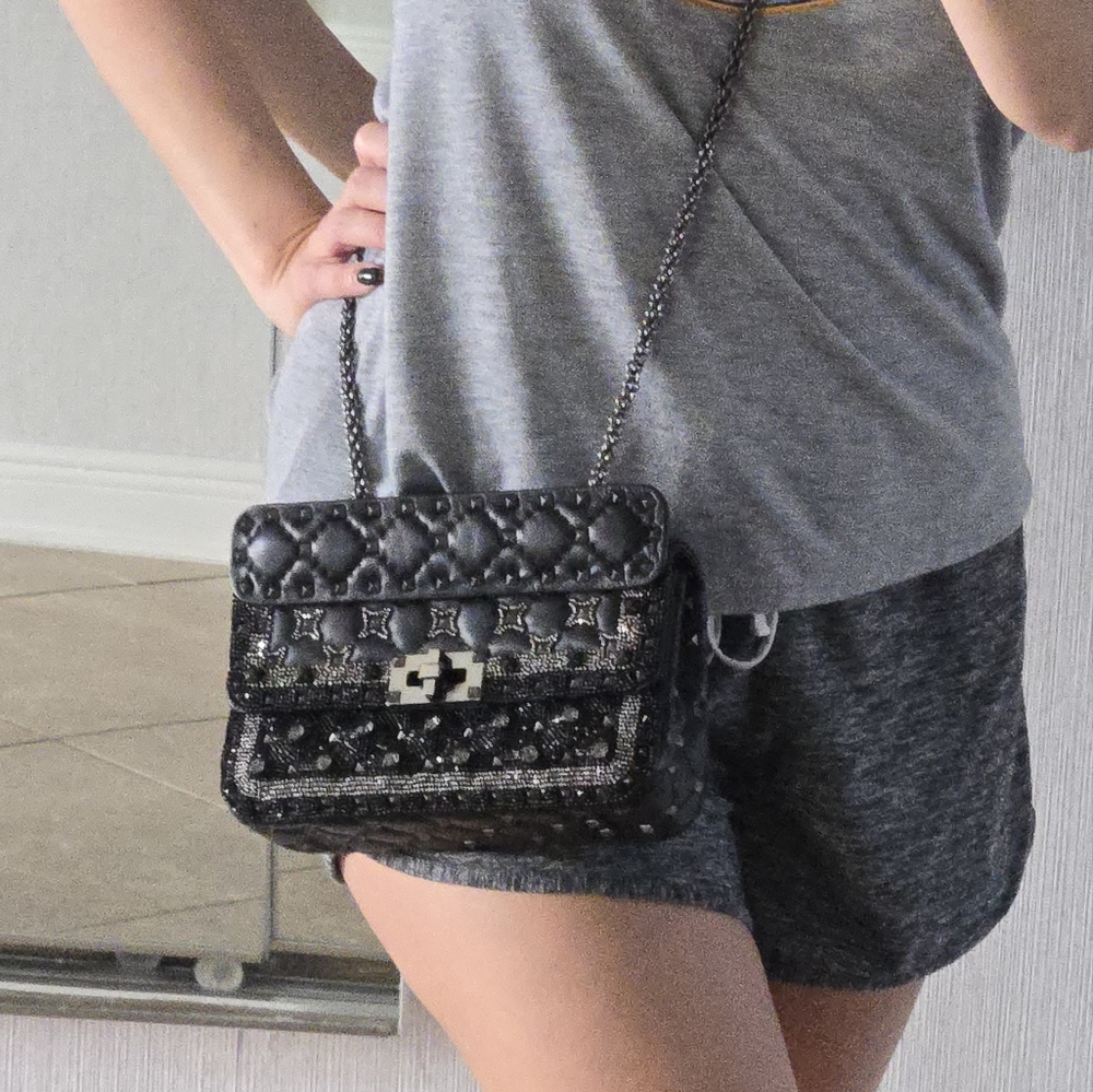 Valentino Beaded Shoulder Evening Bag